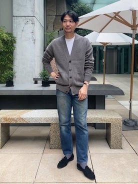 「VONDEL（フォンデル）のアイテム」を使った、木原 大輔さん（メンズ・178cm）の秋コーディネート