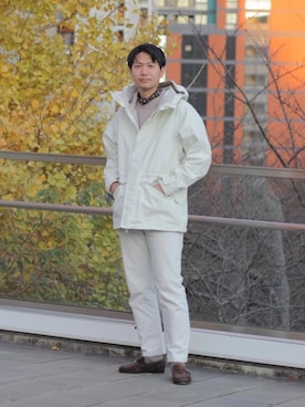 「UNITED ARROWS（ユナイテッドアローズ）のアイテム（スリッポン）」を使った、木原 大輔さん（メンズ・178cm）の冬コーディネート