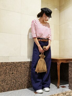 「NOWiSTYLE（ナウアイスタイル）のアイテム」を使った、may_shionさん（レディース・155cm）の秋コーディネート