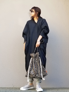 「antiqua」｜「アイテム（シャツワンピース）」を使った、may_shionさん（レディース・155cm）の秋コーディネート