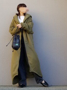 「antiqua」｜「アイテム（その他アウター）」を使った、may_shionさん（レディース・155cm）の冬コーディネート
