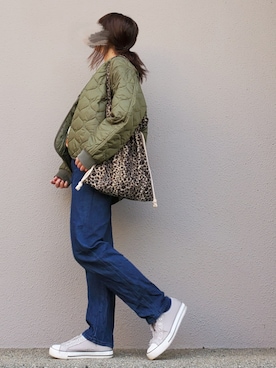 「LEE」｜「アイテム（スリッポン）」を使った、may_shionさん（レディース・155cm）の春コーディネート