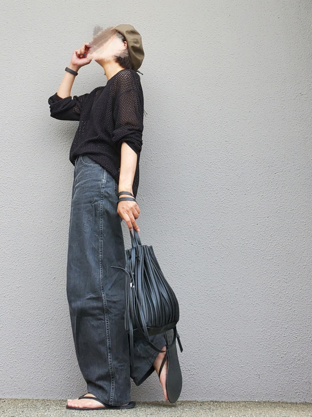 「オトナカジュアル、プチプラ、低身長コーデ、大人カジュアル、カジュアル、デニム、UNIQLO、GU、ZARA、プリーツバッグ」｜「GUのアイテム（トップス、ブラック系）」を使った、may_shionさん（レディース・155cm）の夏コーディネートの1枚目の写真