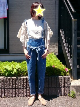 「Daniel Wellington（ダニエルウェリントン）の【Daniel Wellington】レザーバンド３６ＭＭ（アナログ腕時計）」を使った、shi_ho...さん（レディース・166cm）の夏コーディネート