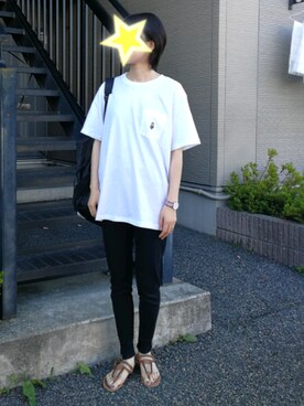 「Daniel Wellington（ダニエルウェリントン）の【Daniel Wellington】レザーバンド３６ＭＭ（アナログ腕時計）」を使った、shi_ho...さん（レディース・166cm）の夏コーディネート