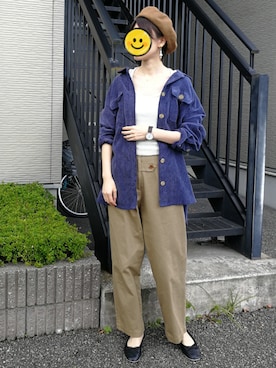 「TODAYFUL（トゥデイフル）のアイテム（ハンチング/ベレー帽）」を使った、shi_ho...さん（レディース・166cm）の秋コーディネート
