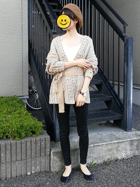 「TODAYFUL（トゥデイフル）のアイテム（ハンチング/ベレー帽）」を使った、shi_ho...さん（レディース・166cm）の秋コーディネート