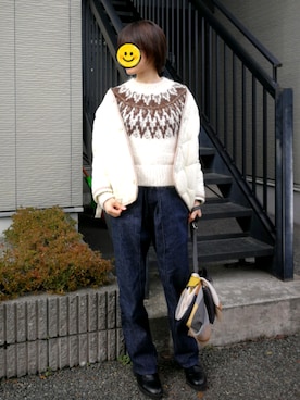 「Daniel Wellington（ダニエルウェリントン）の【Daniel Wellington】レザーバンド３６ＭＭ（アナログ腕時計）」を使った、shi_ho...さん（レディース・166cm）の冬コーディネート