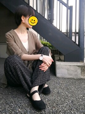 「Daniel Wellington（ダニエルウェリントン）の【Daniel Wellington】レザーバンド３６ＭＭ（アナログ腕時計）」を使った、shi_ho...さん（レディース・166cm）の春コーディネート