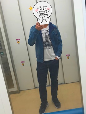 「AEON STYLE（イオンスタイル）のアイテム（パンツ）」を使った、Shun.Oさん（メンズ・172cm）の冬コーディネート