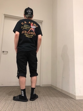 「クロップドパンツ」｜Yoshikiさん（メンズ・165cm）の夏コーディネート