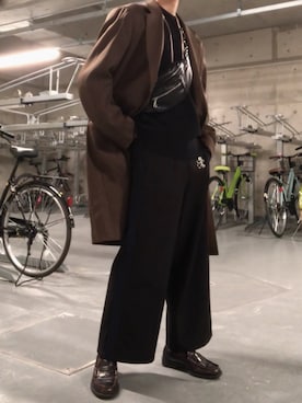 「アイテム（ボディバッグ/ウエストポーチ）」を使った、そうたさん（メンズ・175cm）の冬コーディネート