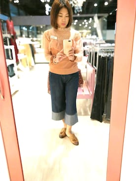 「Pink（ピンク）のアイテム」を使った、川柳さん（レディース・162cm）の秋コーディネート