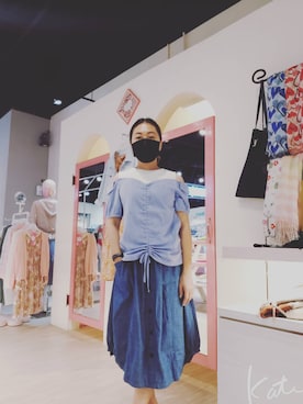 「Pink（ピンク）のアイテム」を使った、川柳さん（レディース・162cm）の冬コーディネート