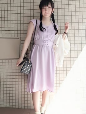 「COACH」｜「アイテム（デニムジャケット）」を使った、清水楓さん（レディース・157cm）の夏コーディネート