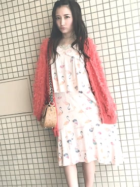 「LA BELLE ETUDE（ラベルエチュード）のアイテム（タンクトップ）」を使った、清水楓さん（レディース・157cm）の夏コーディネート