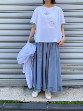 「101匹わんちゃん」｜「アイテム（シャツ/ブラウス）」を使った、サカグチさん（レディース・160cm）の春コーディネート