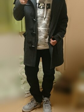 「no brand（ノーブランド）のアイテム（ダウンジャケット/コート）」を使った、Batboyさん（メンズ・163cm）の冬コーディネート