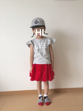 「アイテム（スカート）」を使った、hinananazenさん（キッズ・100cm）の夏コーディネート