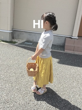 「アイテム（スカート）」を使った、hinananazenさん（キッズ・100cm）の春コーディネート