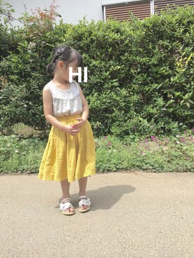 「アイテム（スカート）」を使った、hinananazenさん（キッズ・100cm）の春コーディネート