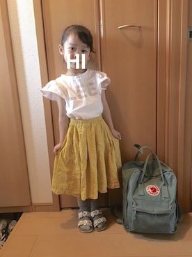 「アイテム（スカート）」を使った、hinananazenさん（キッズ・100cm）の春コーディネート