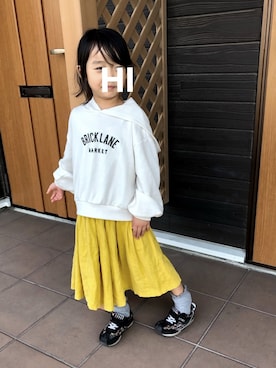 「アイテム（スカート）」を使った、hinananazenさん（キッズ・100cm）の冬コーディネート