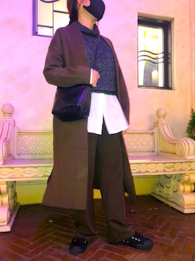 「sara（サラ）のアイテム」を使った、　　茶色。さん（レディース・152cm）の秋コーディネート