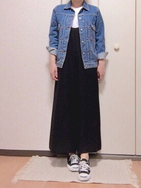 「ジャックパーセル」｜「アイテム（サロペット/オーバーオール）」を使った、chiiiiiさん（レディース・160cm）の春コーディネート
