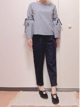 「Scye（サイ）のアイテム（パンツ）」を使った、chiiiiiさん（レディース・160cm）の春コーディネート