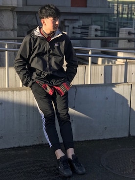 「平成最後のWEARISTAセンバツ」｜「アイテム（マウンテンパーカー）」を使った、えがさん（メンズ・183cm）の春コーディネート