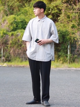 「Steven Alan（スティーブンアラン）のアイテム（サンダル）」を使った、えがさん（メンズ・182cm）の春コーディネート