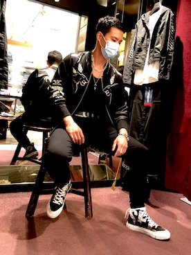 「DIESEL（ディーゼル）のアイテム（スタジャン）」を使った、MaSaさん（メンズ・178cm）の夏コーディネート