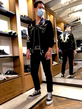 「DIESEL（ディーゼル）のアイテム（スタジャン）」を使った、MaSaさん（メンズ・178cm）の夏コーディネート