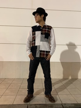 「LOUIS VUITTON（ルイヴィトン）のアイテム（デニムパンツ）」を使った、joh19820105さん（メンズ・174cm）の春コーディネート