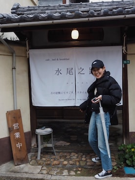 「CONVERSE（コンバース）のconverse（コンバース） ALL STAR OX（オールスターOX）（スニーカー）」を使った、kumaa:)さん（レディース・168cm）の冬コーディネート