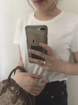 「Levi's（リーバイス）のRIBCAGE ストレート アンクル LUCK OF THE DRAW（デニムパンツ）」を使った、kumaa:)さん（レディース・168cm）の夏コーディネート