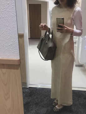 「DHOLIC（ディーホリック）のアイテム（バレエシューズ）」を使った、kumaa:)さん（レディース・168cm）の秋コーディネート