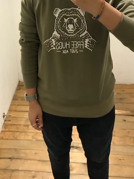 「ADLIB（アドリブ）のアイテム（スウェット）」を使った、Van H.Y.さん（レディース・158cm）の春コーディネート
