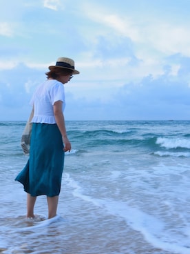 「PULL&BEAR（プルアンドベア）のアイテム（ブルゾン）」を使った、reiennsyuさん（レディース・162cm）の夏コーディネート