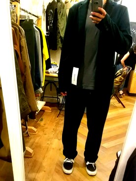 「08sircus（ゼロエイトサーカス）のアイテム（テーラードジャケット）」を使った、KSKさん（メンズ・174cm）の夏コーディネート