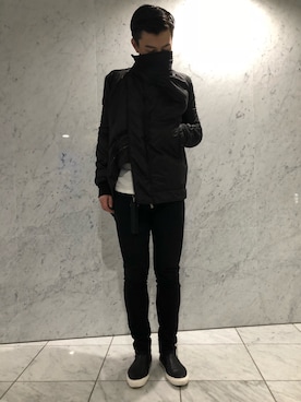 「RICK OWENS」｜「アイテム（ブルゾン）」を使った、yagishitaさん（メンズ・184cm）の春コーディネート