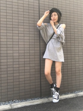 「LEPSIM（レプシィム）のマリンキャスケット　735142（キャスケット）」を使った、Ayaka さん（レディース・160cm）の夏コーディネート