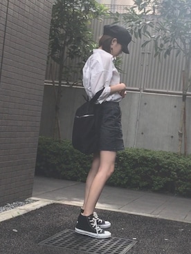 「LEPSIM（レプシィム）のマリンキャスケット　735142（キャスケット）」を使った、Ayaka さん（レディース・160cm）の夏コーディネート