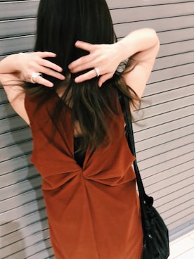 「IOSSELLIANI（イオッセリアーニ）のアイテム（リング）」を使った、maopuさん（レディース・157cm）の夏コーディネート
