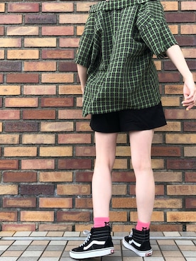 「MSGM（エムエスジーエム）のアイテム（ソックス/靴下）」を使った、maopuさん（レディース・157cm）の夏コーディネート