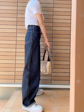 「THEATRE PRODUCTS（シアタープロダクツ）のアイテム（バッグ）」を使った、maopuさん（レディース・157cm）の夏コーディネート