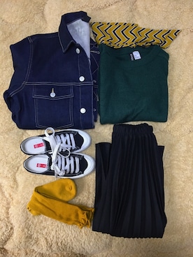 「RENBEN（レンベン）のアイテム」を使った、micooさん（レディース・161cm）の冬コーディネート