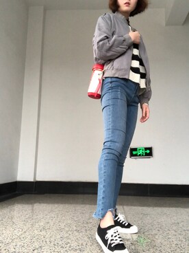 「RENBEN（レンベン）のアイテム」を使った、micooさん（レディース・161cm）の秋コーディネート