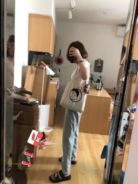 「NIKE（ナイキ）のアイテム（スリッポン、ブラック系）」を使った、micooさん（レディース・161cm）の夏コーディネート